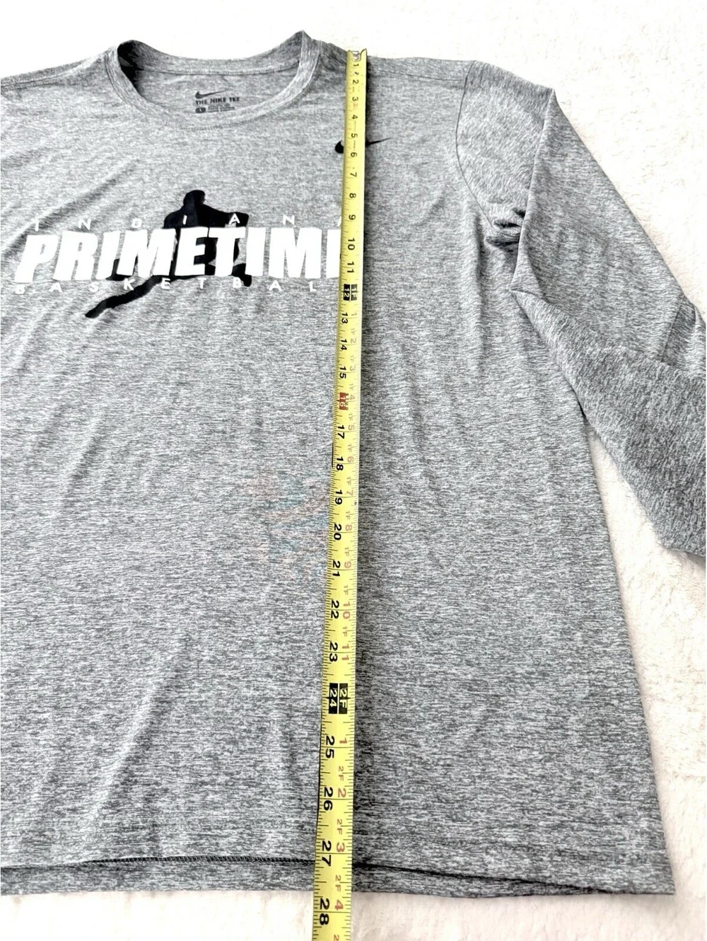 Nike Dri-FIT Men’s L Gray Long Sleeve Indiana Primetime Basketball Shirt